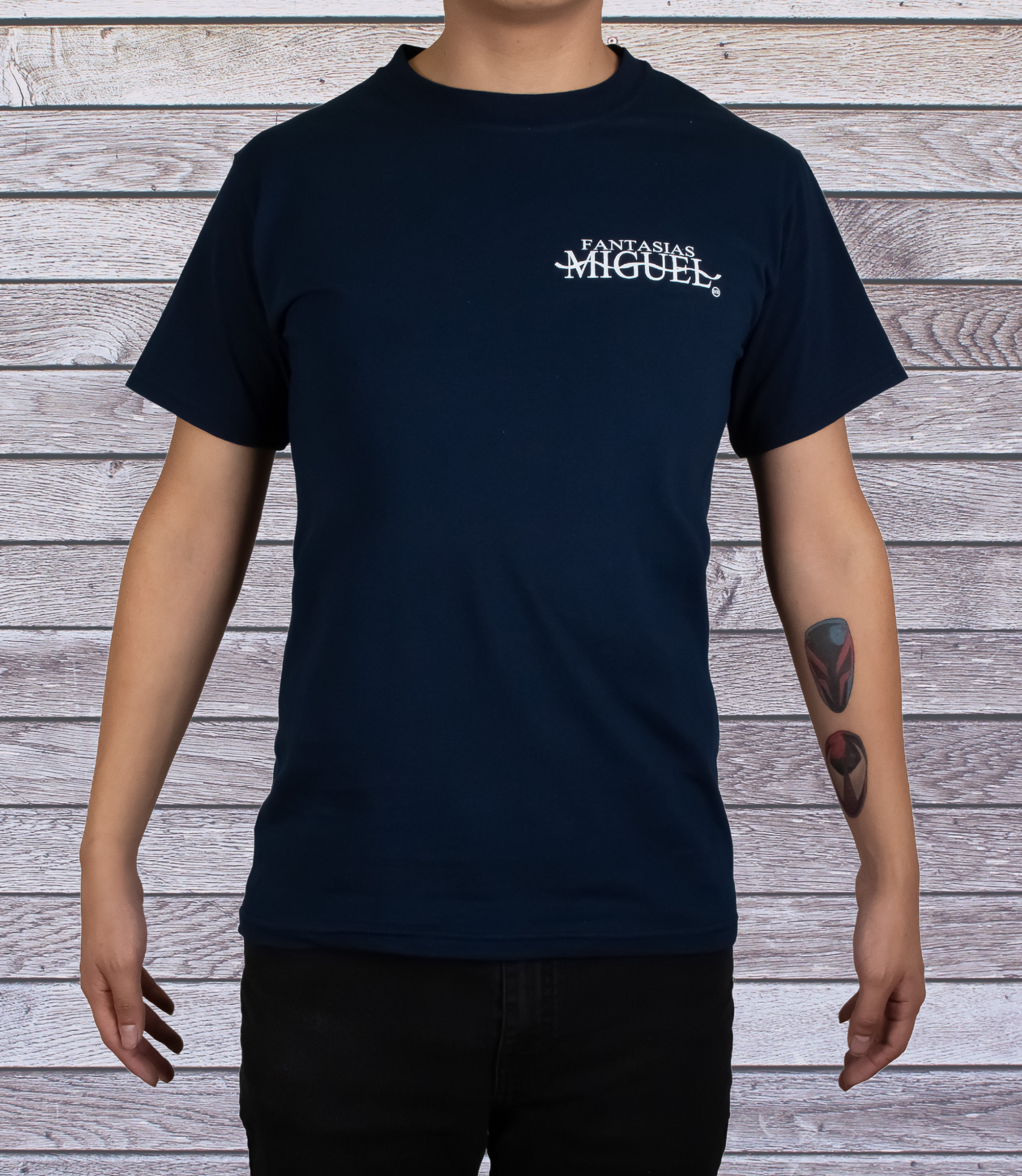 Playera Azul Cuello Redondo Hombre