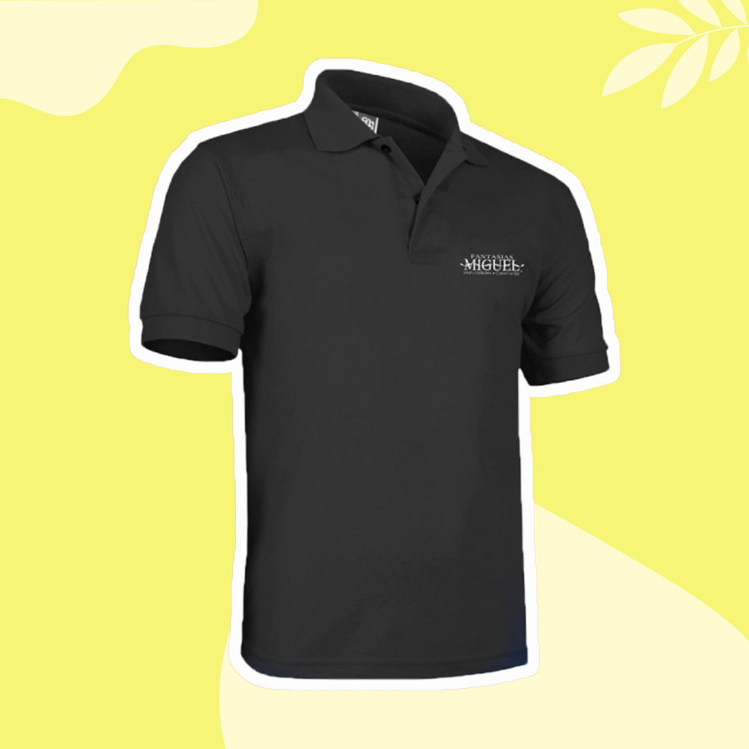 Playera polo negra Hombre