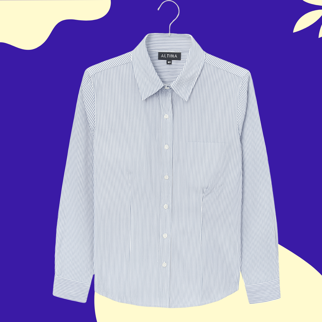 Z-Uniformes/Camisa Azul claro con Rayas