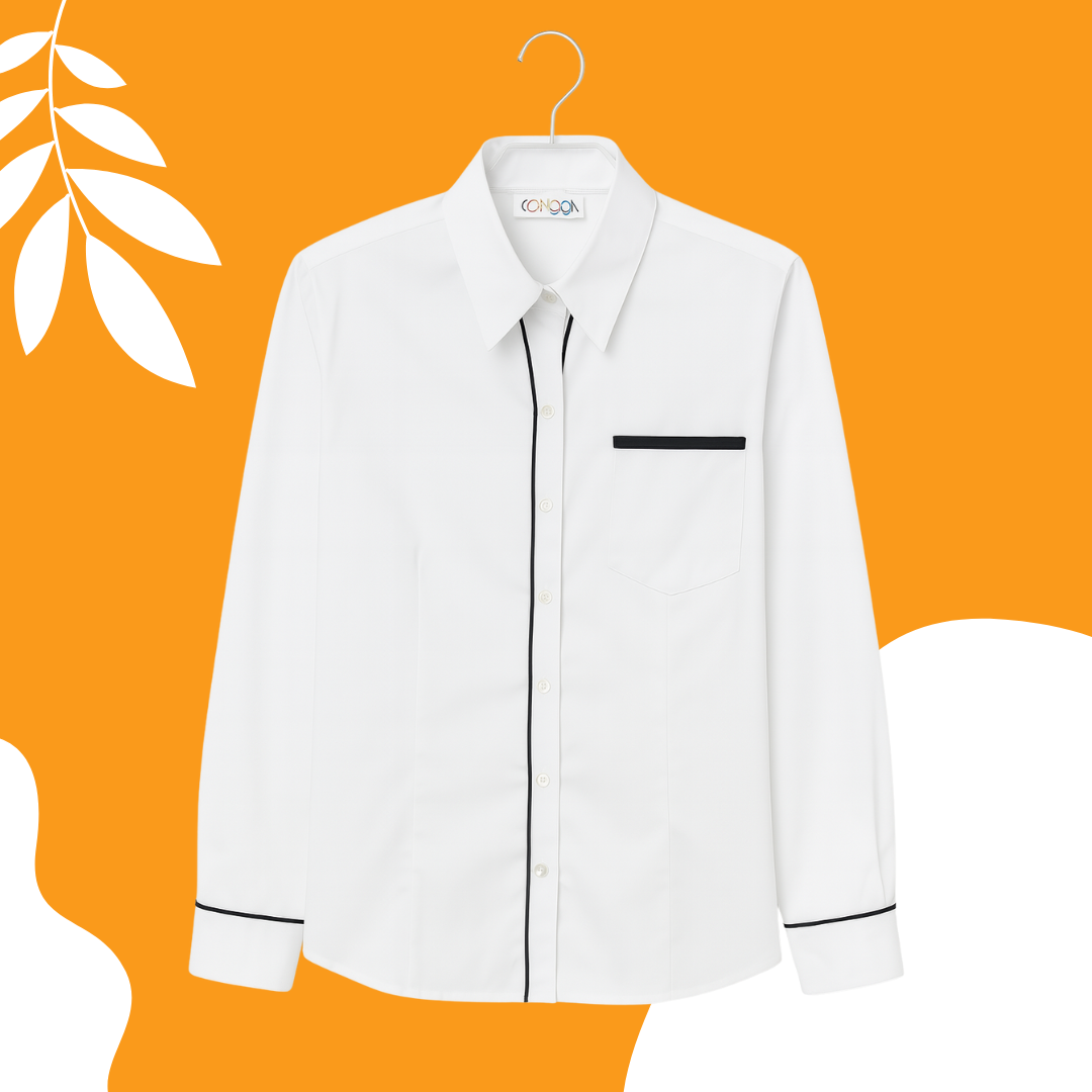 Z-Uniformes/Camisa Blanca con linea negra