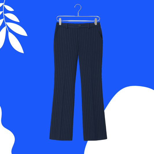 Pantalon Caballero Azul marino y rayas blancas