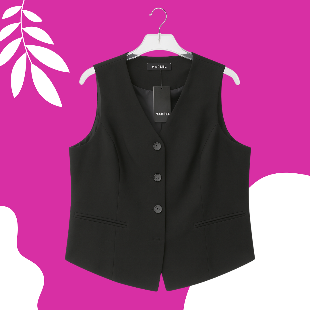 Z-Uniformes/Chaleco Dama Negro