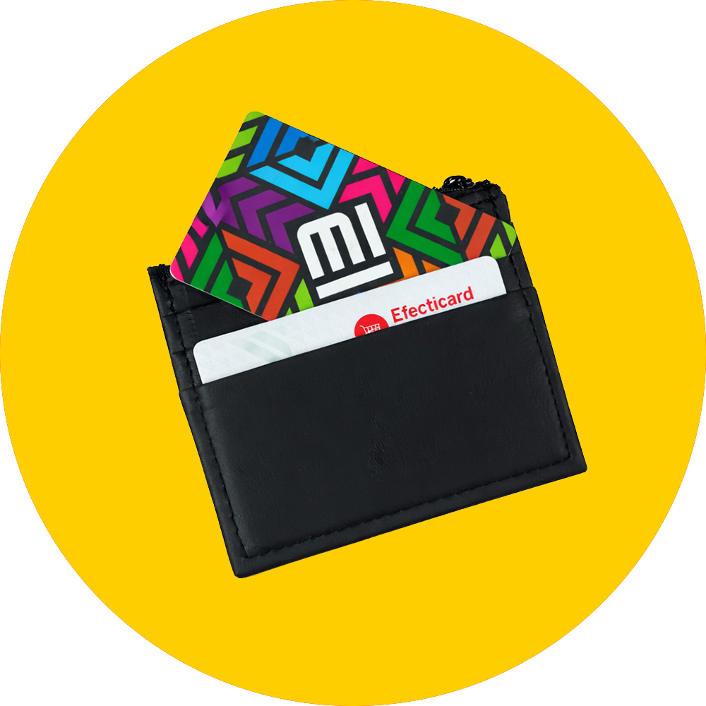 Tarjetero con cierre