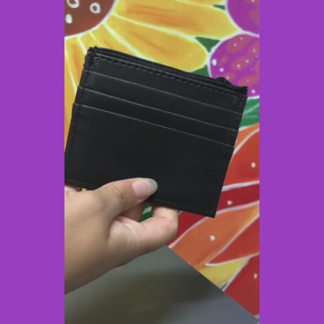 Tarjetero con cierre