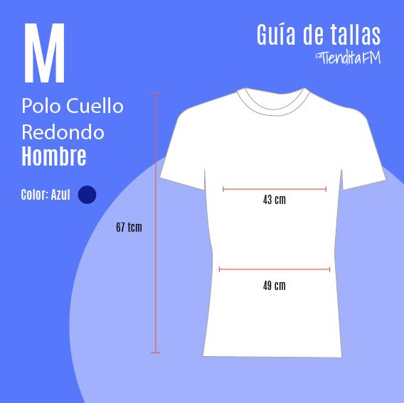 Playera Azul Cuello Redondo Hombre