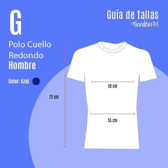 Playera Azul Cuello Redondo Hombre