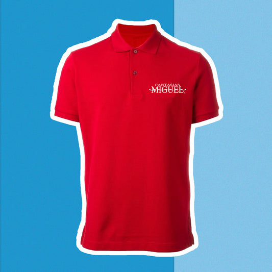 Playera tipo polo roja FM Caballero.