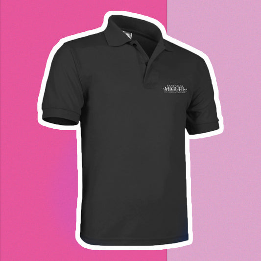 Playera Polo Manga Corta Negra Caballero